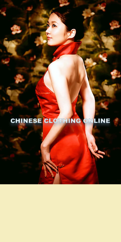 Cut-in Shoulders Bareback High Collar Long-length Cheongsam (CM)