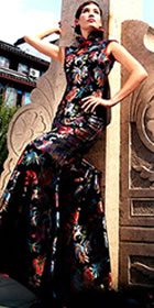Sleeveless High Collar Water-drop Opening Long-length Cheongsam (CM)