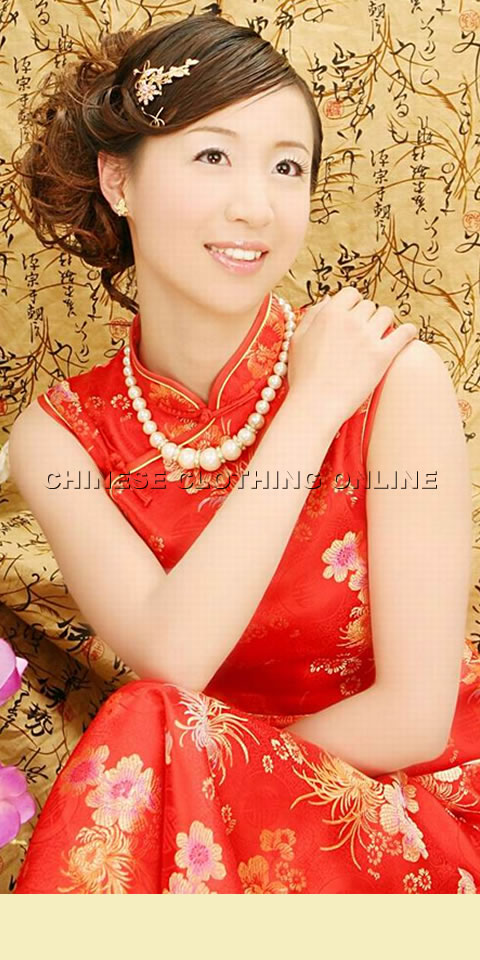 Sleeveless Long-length Cheongsam (CM)