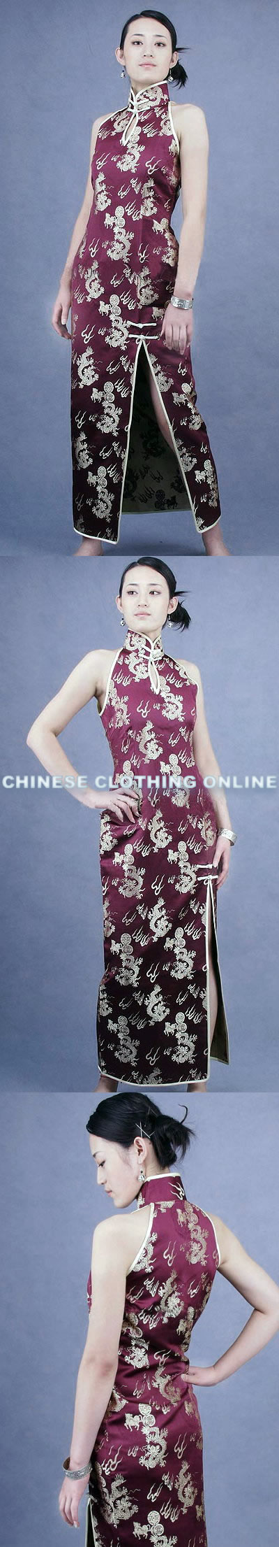 Cut-in Shoulders Long-length Cheongsam (CM)