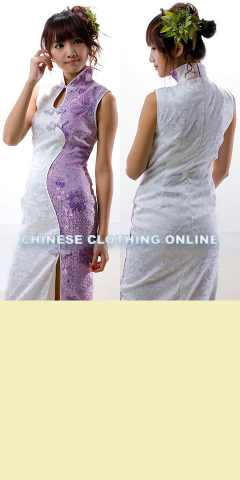 Sleeveless Long-length Cheongsam (CM)