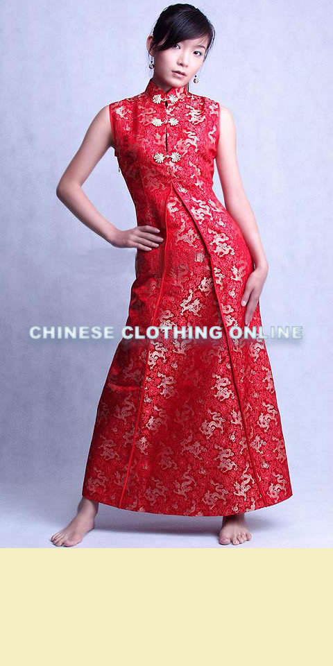 Sleeveless Long-length Cheongsam (CM)