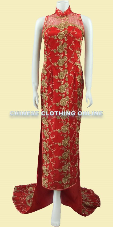 Cut-in Shoulders Long-length Cheongsam (CM)