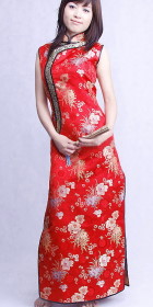 Sleeveless Long-length Cheongsam (CM)