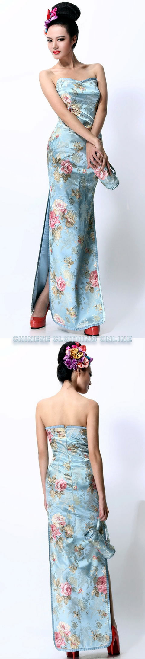 Collarless Bare Shoulders Cheongsam (CM)
