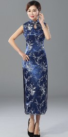 Sleeveless Long-length Brocade Cheongsam (RM)
