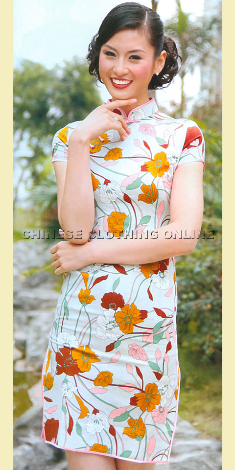 Short-sleeve Short-length Cheongsam (CM)
