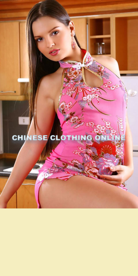 Cut-in Shoulders Bare-back Short-length Cheongsam (CM)