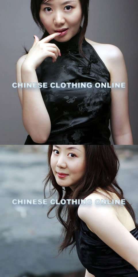 Cut-in Shoulders Bareback Short-length Cheongsam (CM)