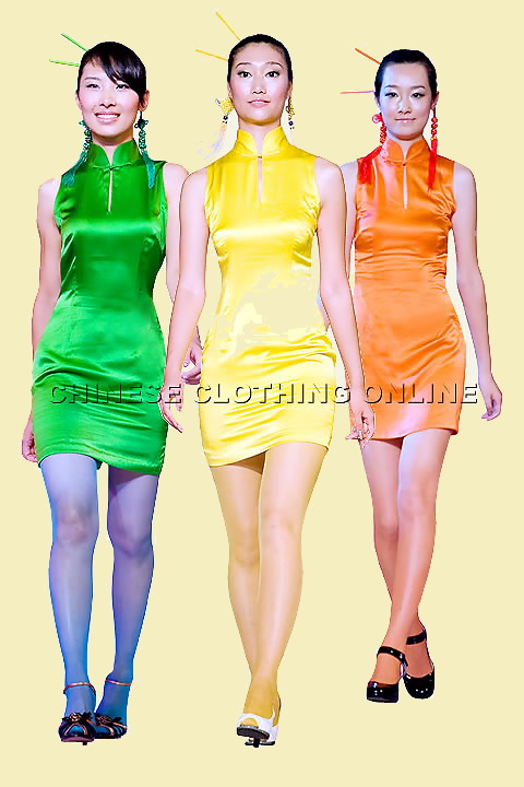 Cut-in Shoulders Short-length Cheongsam (CM)