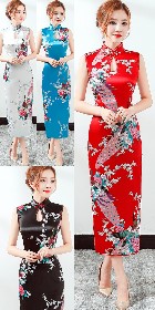 Sleeveless Long-length Cheongsam (CM)