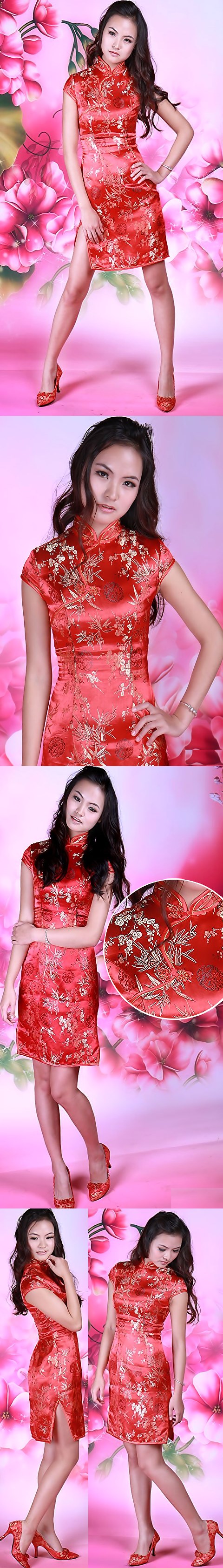Cup-sleeve Short-length Cheongsam (CM)