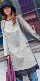 Ethnic Long-sleeve Half Dual-Layer Dress (CM)