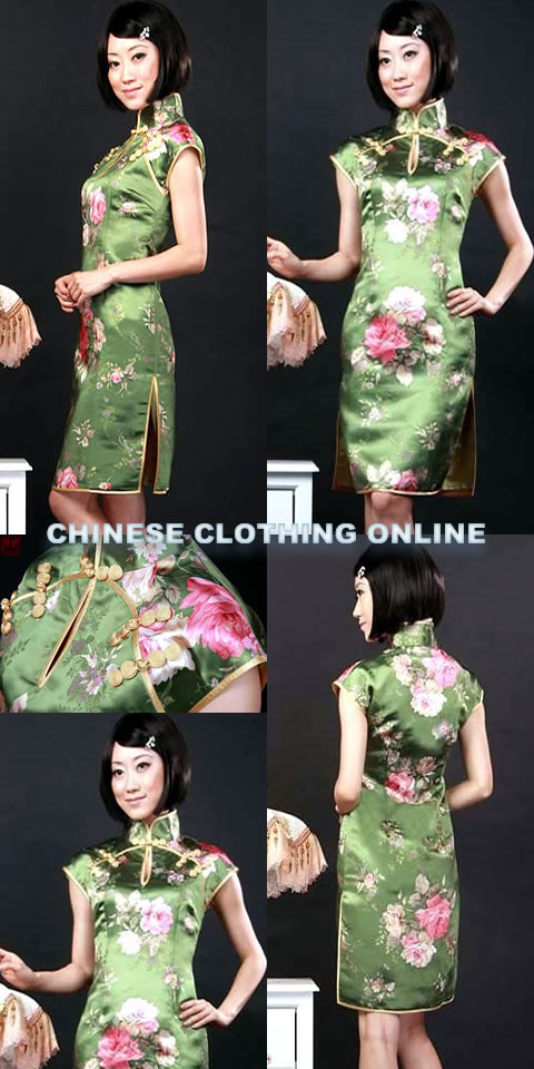Cup-sleeve Mid-length Cheongsam (CM)