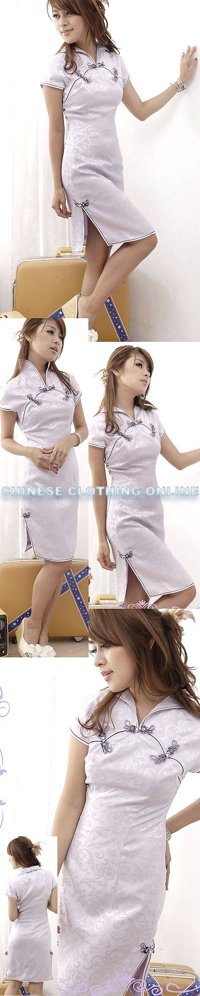 Cup-sleeve Mid-length Cheongsam (CM)
