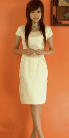 Short-sleeve Mid-length Cheongsam (CM)