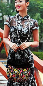 Cup-sleeve Mid-length Cheongsam (CM)