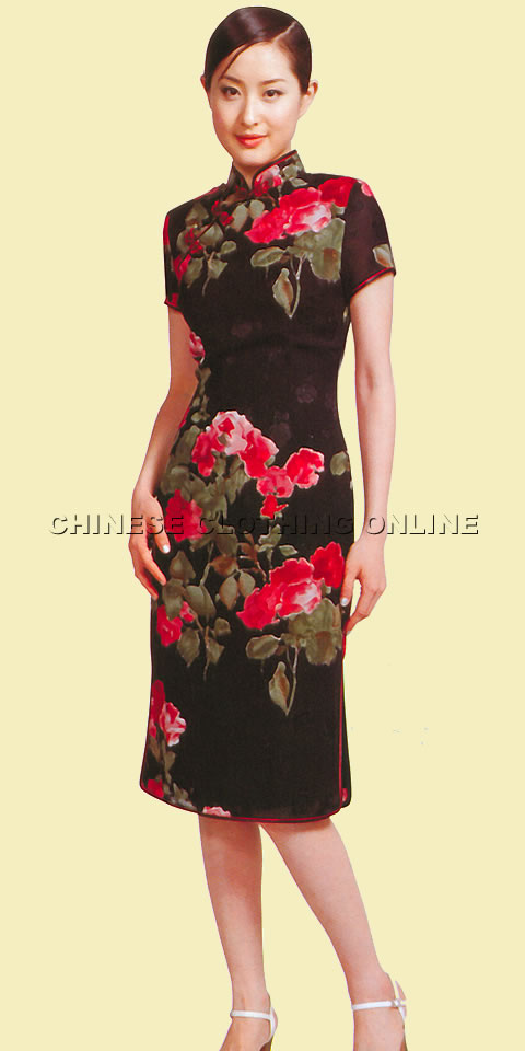 Short-sleeve Mid-length Cheongsam (CM)