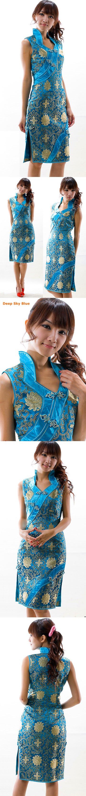 Short-sleeve Mid-length Cheongsam (CM)