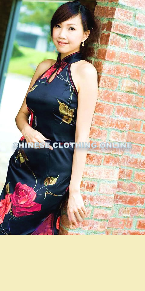 Cut-in Shoulders Bareback Mid-length Cheongsam (CM)