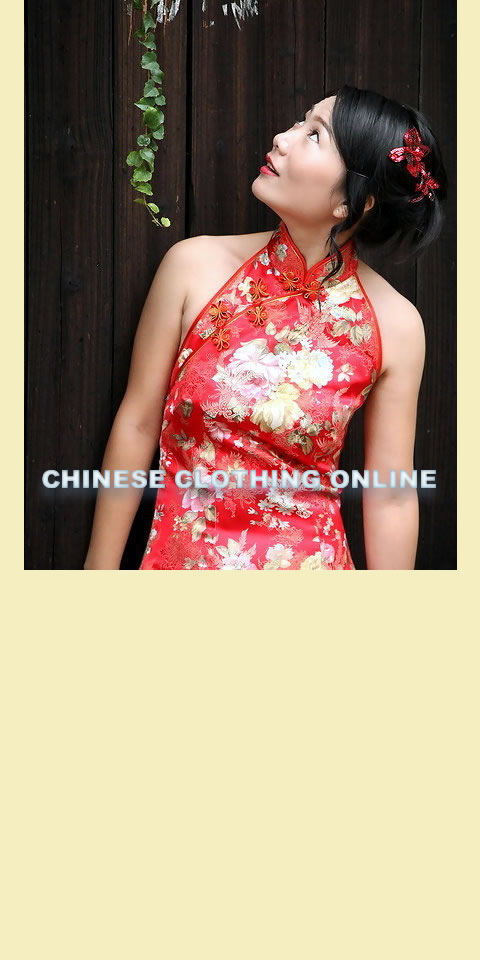 Cut-in Shoulders Bareback Mid-length Cheongsam (CM)