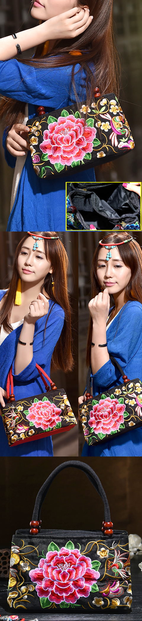 Ethnic Embroidery Handbag