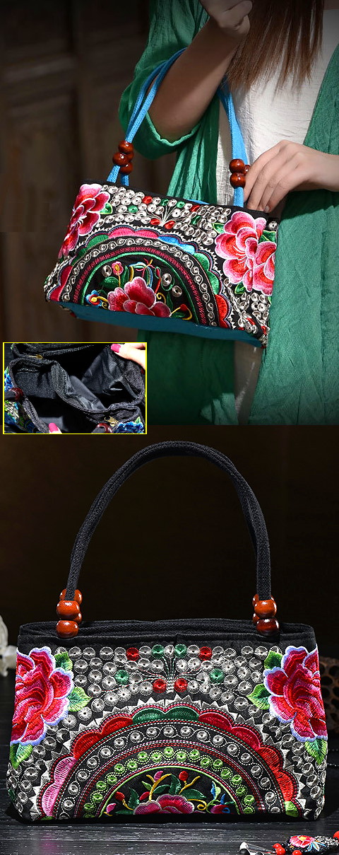 Ethnic Embroidery Handbag
