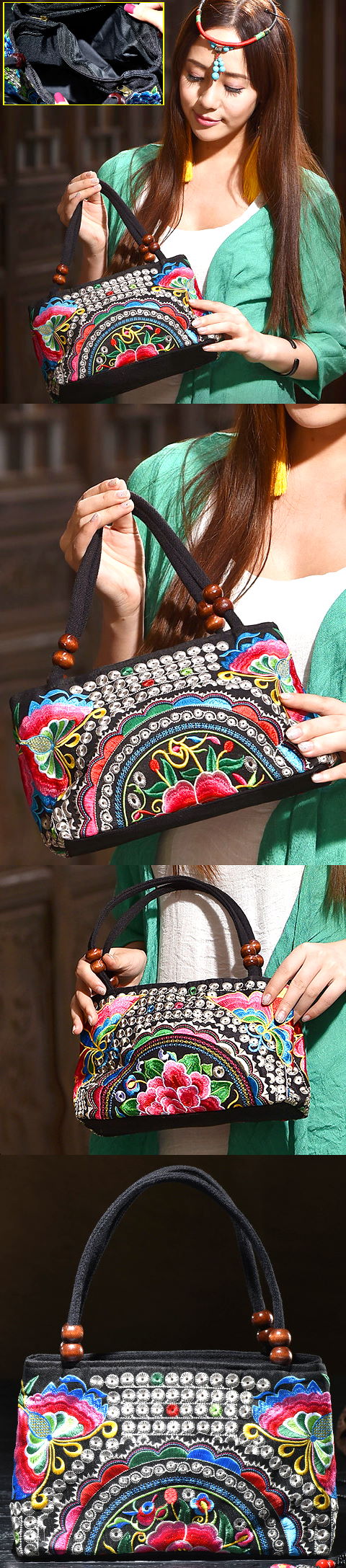 Ethnic Embroidery Handbag