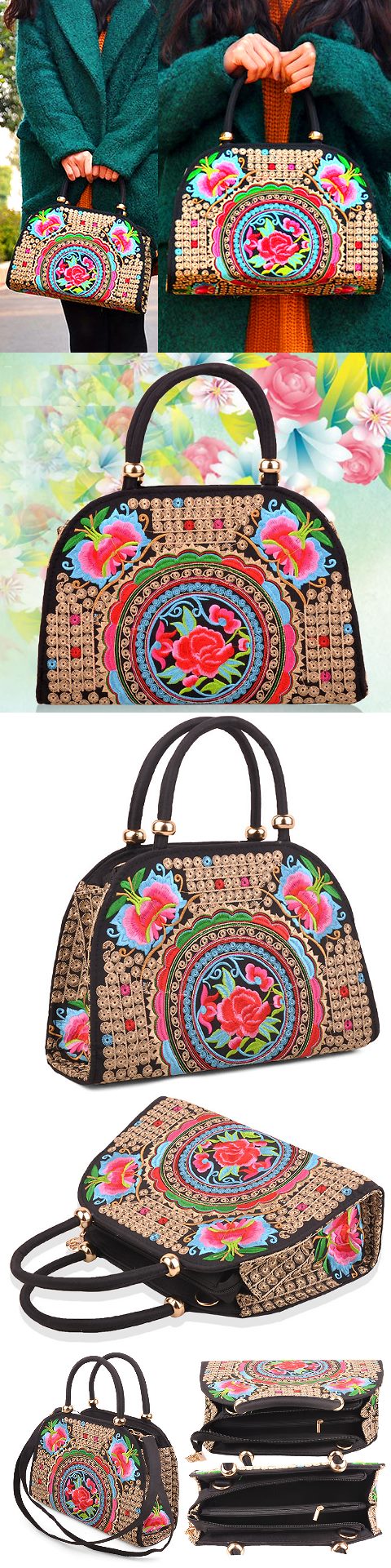 Ethnic Embroidery Handbag