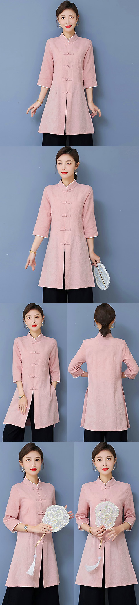 Linen Chic Ethnic EXTRA-long Blouse (RM)