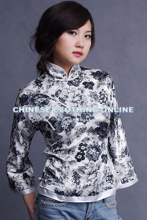 3/4-sleeve Mandarin Blouse (CM)