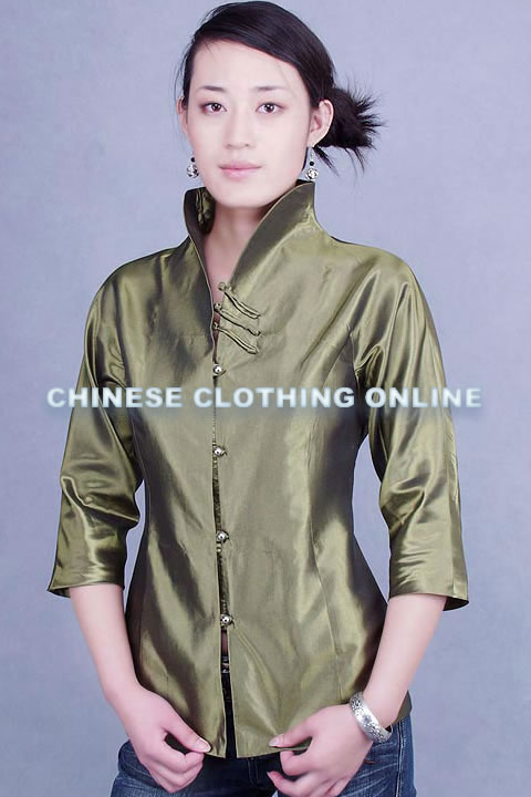3/4-sleeve Mandarin Blouse (CM)