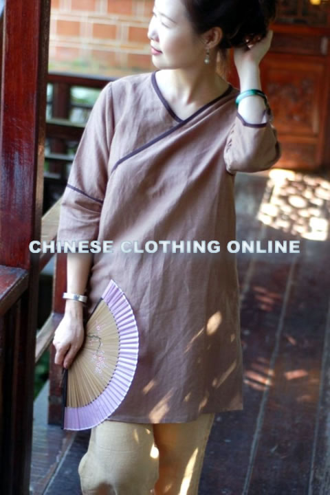 3/4-sleeve Mandarin Blouse (CM)