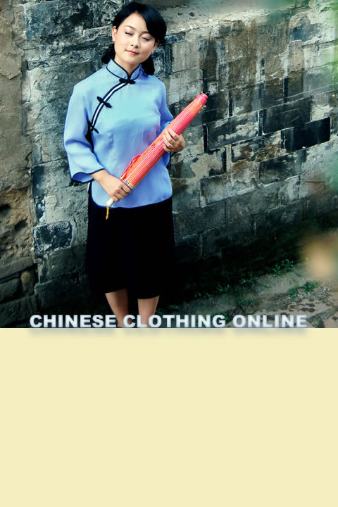 3/4-sleeve Mandarin Blouse (CM)