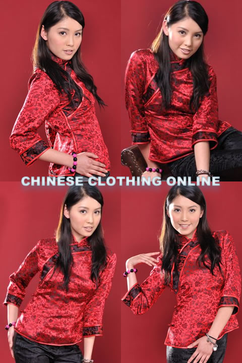 3/4-sleeve Mandarin Blouse (CM)