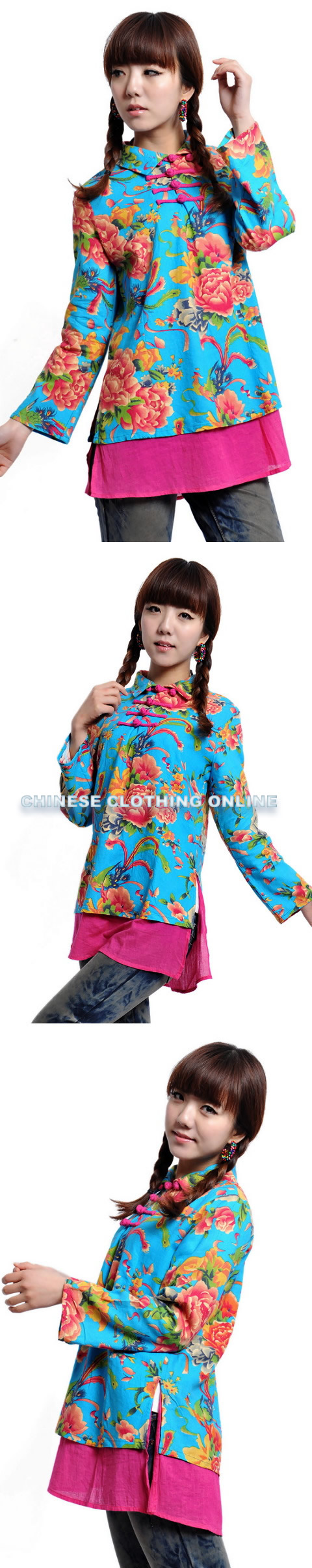 Long-sleeve Mandarin Blouse (CM)