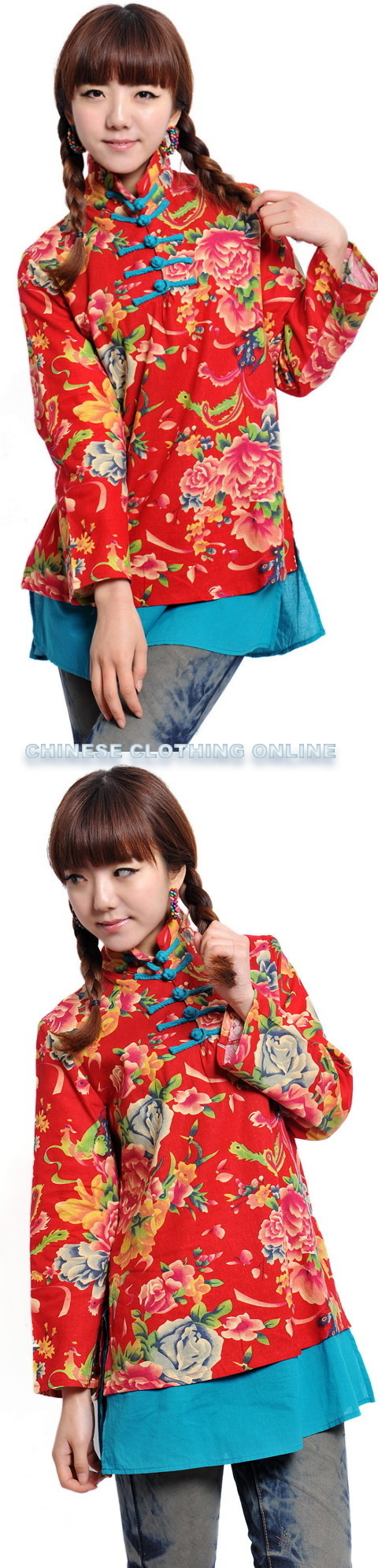 Long-sleeve Mandarin Blouse (CM)
