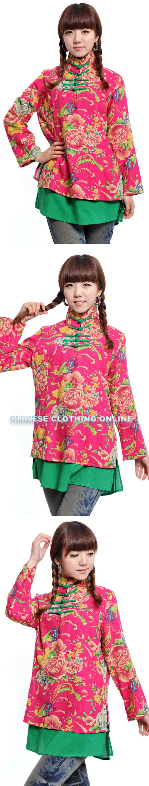 Long-sleeve Mandarin Blouse (CM)