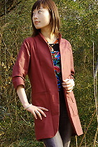 Ethnic 3/4-sleeve No Button Jacket (CM)