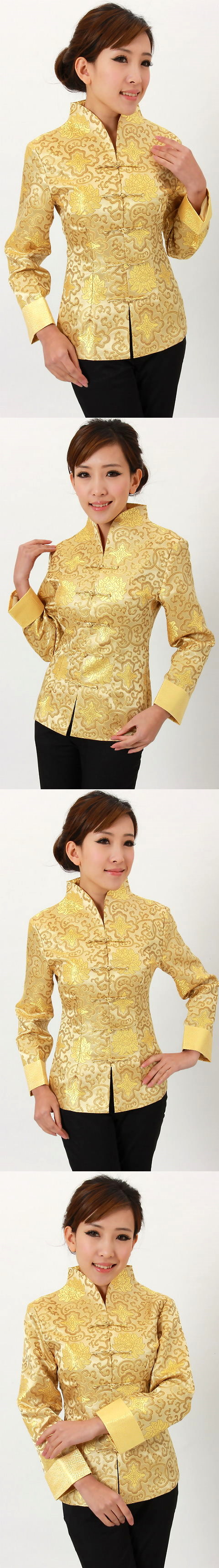 Mandarin V-Collar Embroidery Chinese Jacket (CM)