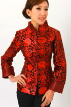 Mandarin V-Collar Embroidery Chinese Jacket (CM)