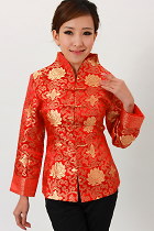 Mandarin V-Collar Embroidery Chinese Jacket (CM)