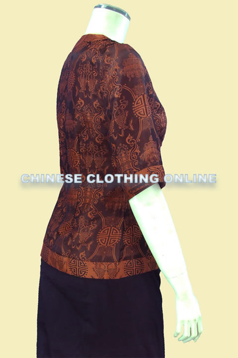 Elbow-sleeve Mandarin Blouse (CM)