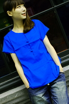 Ethnic Short-sleeve Blouse (CM)