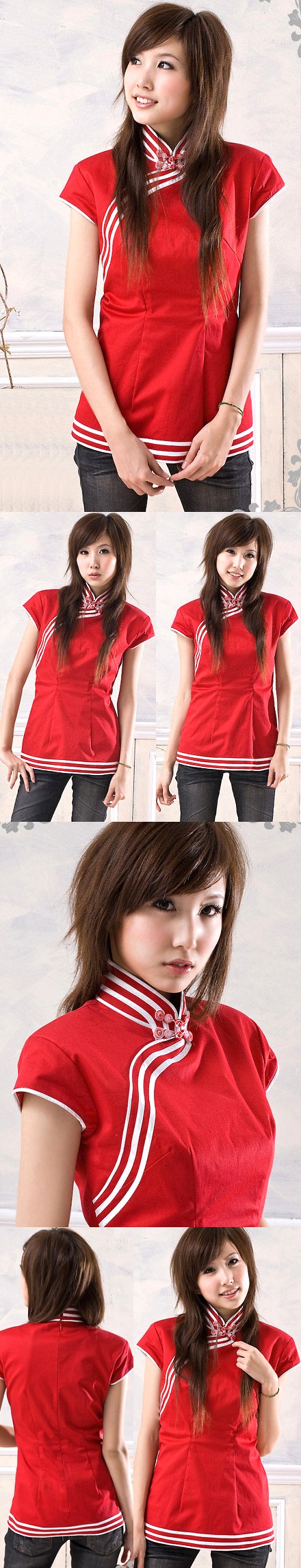 Cup-sleeve Mandarin Blouse (CM)