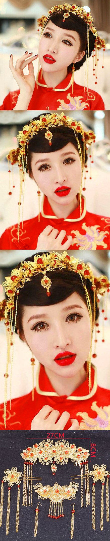 Luxurious Dual-phoenix Headgear Set