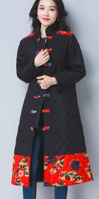 Trendy Ethnic Cotton Linen Wadded Coat (RM)