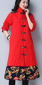 Trendy Ethnic Cotton Linen Wadded Coat (RM)