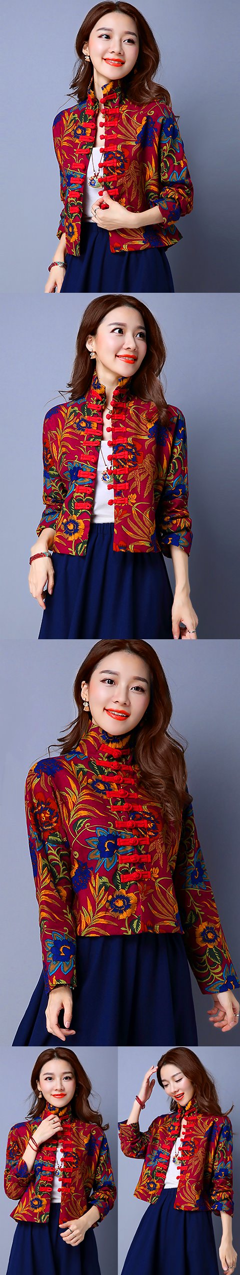 Trendy Ethnic Cotton Linen Jacket (RM)