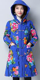 Trendy Ethnic Wadded Coat w/ Hood (RM)